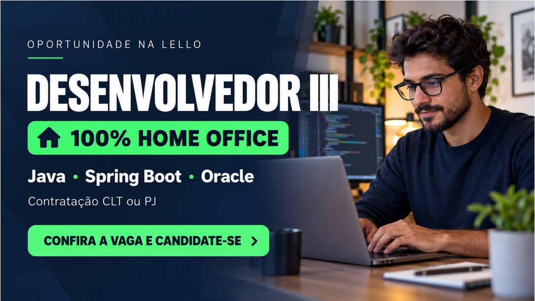 Vaga de Desenvolvedor III: trabalho 100% remoto na Lello